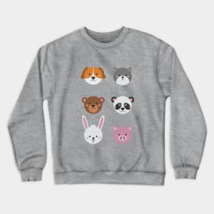 Cute Colorful Animals Crewneck Sweatshirt